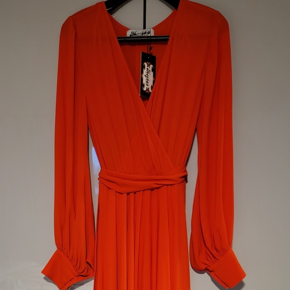 NWT Meghan LA LillyPad Maxi Dress - Flame - Picture 5 of 6
